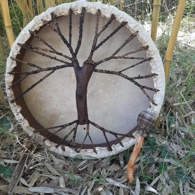 Tressage arbre de vie manche en bois