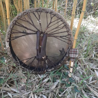 Tressage abre de vie manche en bois